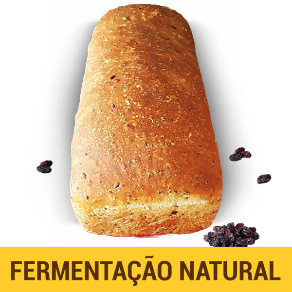 Pão forma com passas