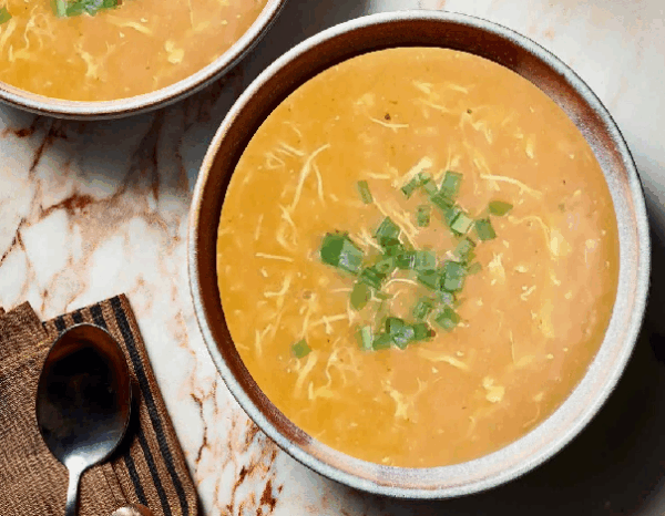 Caldo congelado de Batata Baroa e Frango desfiado