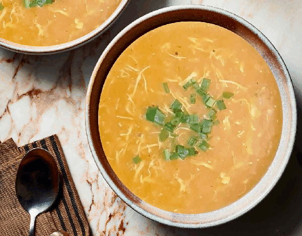Caldo congelado de Batata Baroa e Frango desfiado